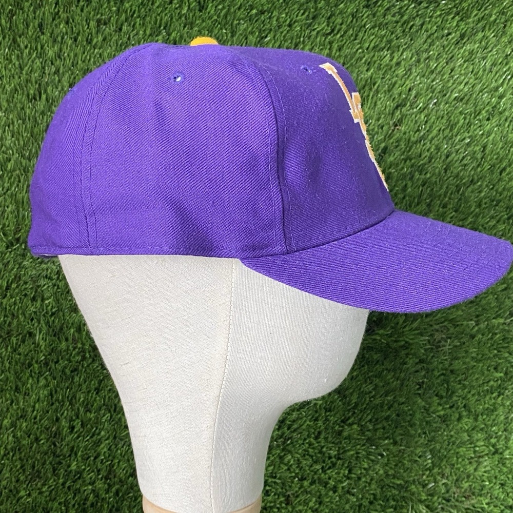 VTG LSU New Era Pro Model 50fifty Fitted 7.5‎ Embroidered Baseball Cap Hat NCAA - Picture 4 of 9